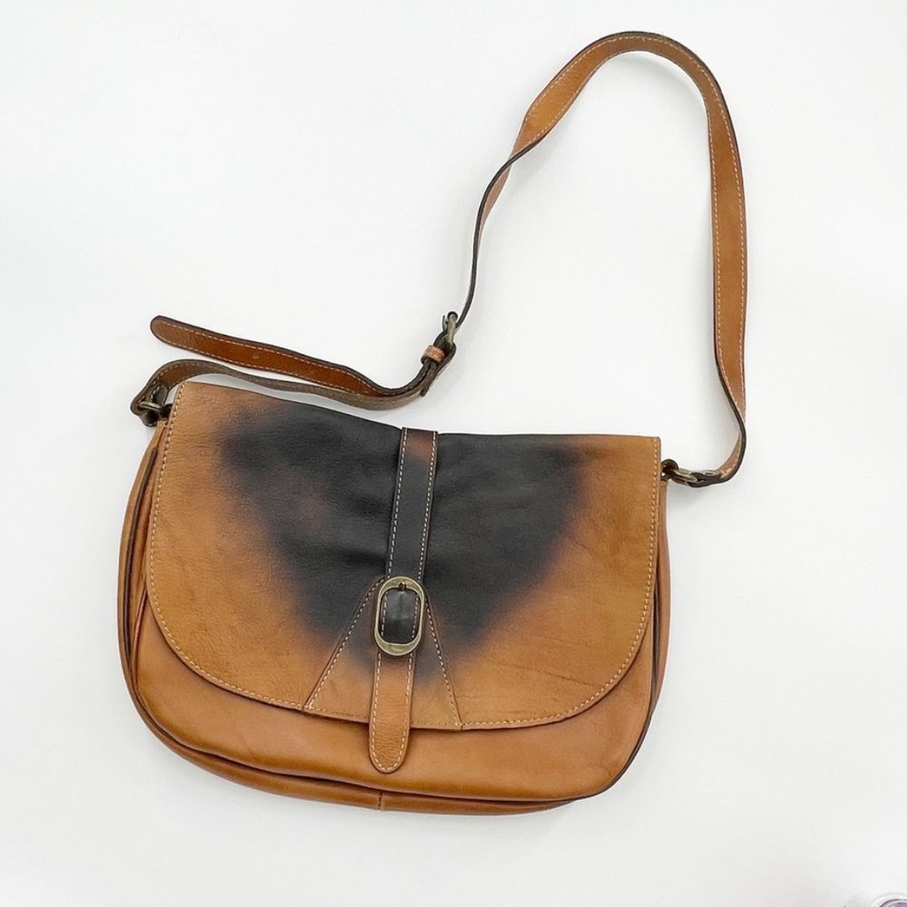 Patricia Nash Sorano Leather Saddle Bag Purse